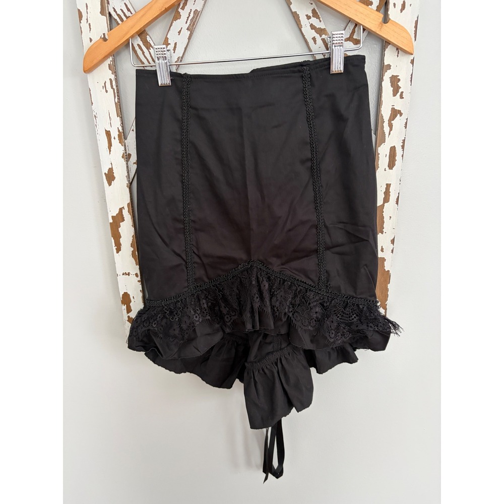 Dolls Kill Widow Black Lace Up Corset Skirt Size XS Lace Details Romantic Gothic